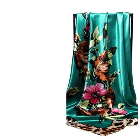 35 x 35 Kvadratisk Silkesliknande Hårsjal Huvud Sovande Wrap Satin Huvudduk, B