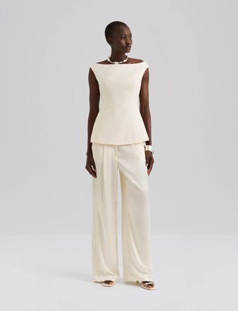 Malina Diora Half Off Shoulder Top - Cream - 38