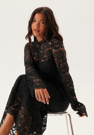 Bubbleroom Occasion-High Neck Cotton Lace Dress-34