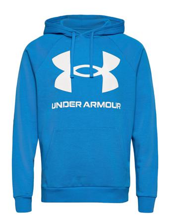 Ua Rival Fleece Big Logo Hd Hettegenser Genser Blå Under Armour