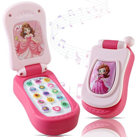2025 Siste Modell Baby Mobiltelefon Leke 12-18 Måneder, Førskolelæring Småbarn Leke Telefon med Lys, Musikk og Husholdningsleksikon