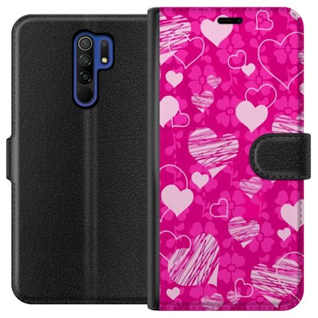 Yhteensopiva Lompakkokotelo Xiaomi Xiaomi Redmi 9 PopSydänKuviointi
