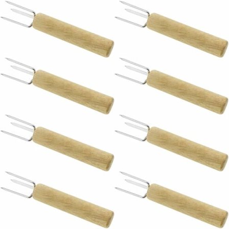 Maissinvartaat, 8 kpl, maissin haarukka, jossa 3 ruostumattomasta teräksestä valmistettua piikkiä, hedelmähaarukat kodin keittiön 