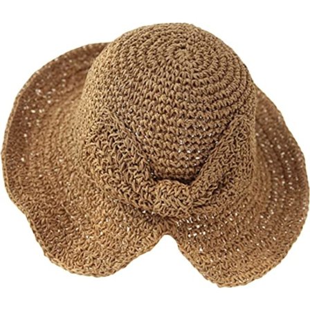 Kvindernes brede sammenklappelige strandhat(56-58cm)- Sommerhat til kvinder -