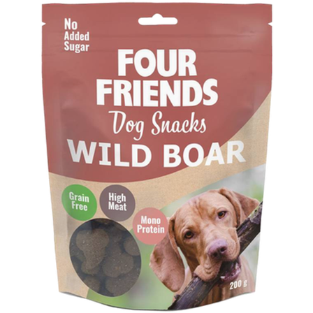 FourFriends - Hundesnacks av villsvin 200 g - Hund - Hundegodbiter & tyggebein - Belønningsgodbiter for hund - ZOO.no