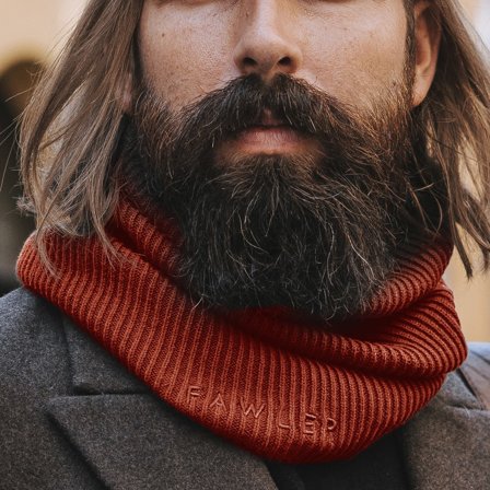 Ruosteenpunainen Frisco Urban -tuubihuivi miehille - Lämpimät kaulahuivit