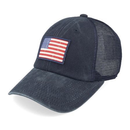 American Needle - Blå trucker Caps - Usa Raglan Bones Patch Navy Trucker @ Hatstore