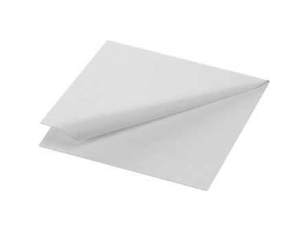 DUNI Servett 3-lagers, enfärgade, ¼-vikt, 24 cm, vit 250/fp - Lyreco - Kök och servering - Servetter och dukar - Servett - 3-lagers