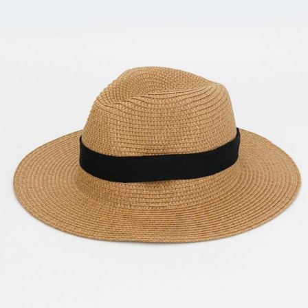 Kvinnors bredbrättade halm Panama rulla upp hatt bälte spänne Fedora strand