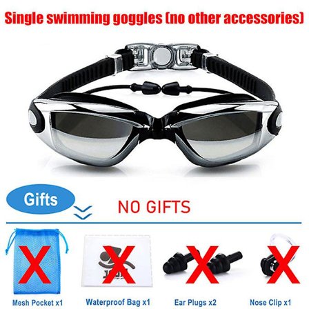 Ny professionell vattentät plätering klar dubbel anti-dim simglasögon anti-uv män dam silikon simglasögon glasögon