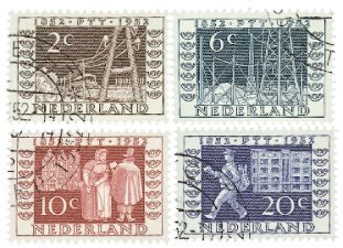 Holland 1952 - NVPH 592-595 - Stemplet