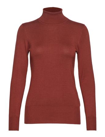 Astrid Roll Neck Høyhalset Pologenser Rød Kaffe