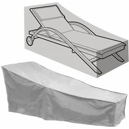 Vanntett trekk til solseng med lufteventiler, passer til sjeselong, laget av 210D Oxford-stoff, dimensjoner 208x76x41/79CM, grå