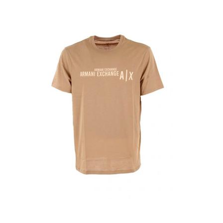 Armani Exchange, T-Shirts Beige, Heren, Maat:L