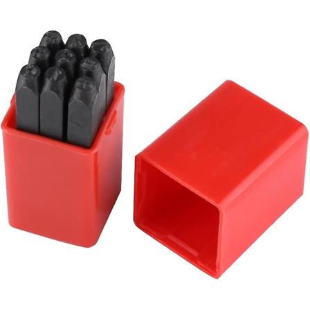 Alfabet/nummer stansesett 3 mm karbonstål stempelstempel for metallmerking smykker Leathercraft Tre (nummer)