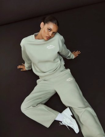 New Balance Linear Heritage Fleece Crew - Green - L