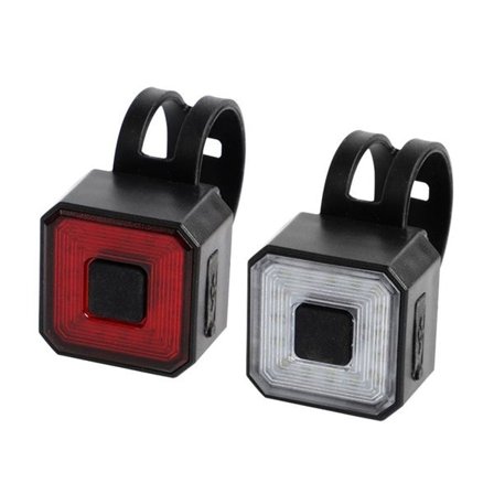 Cykelbelysning Bak/Fram med USB-laddning och 50 lm ljusstyrka