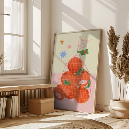 Fresh and Ripe Oranges Poster 50x70 cm