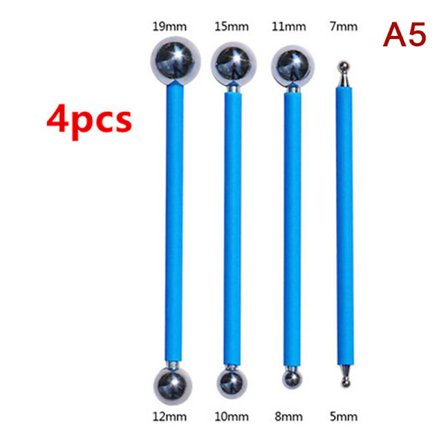 1/4 st Professionell DIY Rostfritt stål Polymer Clay Tools Fyll