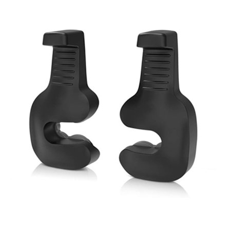 Yleismallinen auton takaistuimen niskatuen ripustin koukku laukulle käsilaukulle kankaalle elintarvikkeille (musta - 2 kpl:n setti)