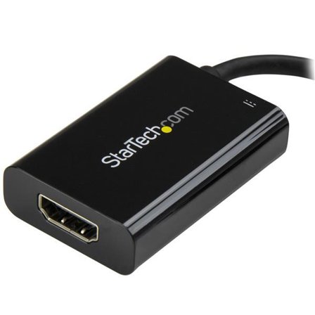 StarTech USB C to HDMI 2.0 Adapter with Power Delivery, 4K 60Hz USB Type-C to HDMI Display/Monitor Video Converter, 60W PD Pass-Through Charging Port,