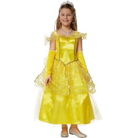Tectake Maskeraddräkt Flicka Prinsessan Belle Yellow 104 (3-4y)