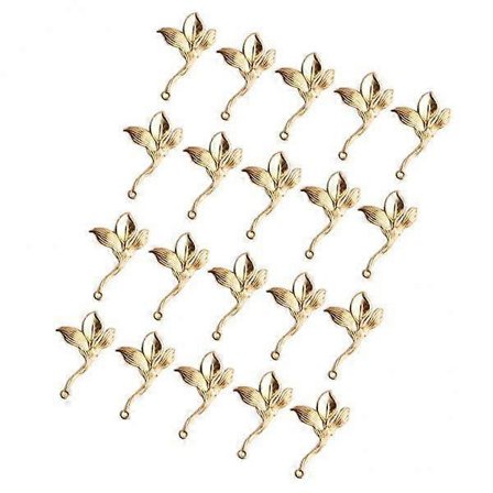 2X 20x Charme Legering Blomster Vedhæng DIY til Hår Tilbehør Smykkefremstilling