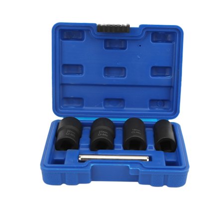 5 stk Bolt Remover Set 1/2in Impact Extractor Tool - 17mm, 19mm, 21mm, 22mm