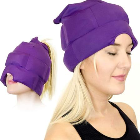En ismask eller hatt för huvudvärk används