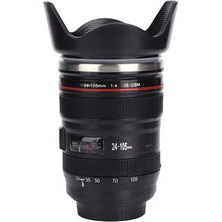 Kaffemuggar | Simuleringskameraobjektivkopp Enkelt modernt klassiskt rostfritt stål