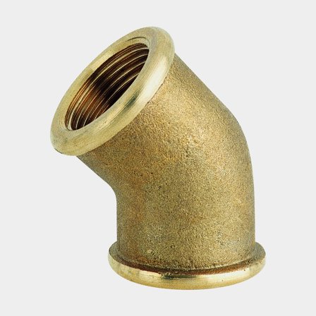 Coude Maestrini 45° Elbow Female/Female, laiton, incliné 45°, 1 1/4" G (BSP) (intérieur) à 1 1/4" G (BSP) (intérieur)