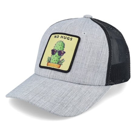 Kinder Kiddo Cap - Grau trucker Cap - Kinder No Hugs Cactus Dark Heather Grey/Black @ Hatstore