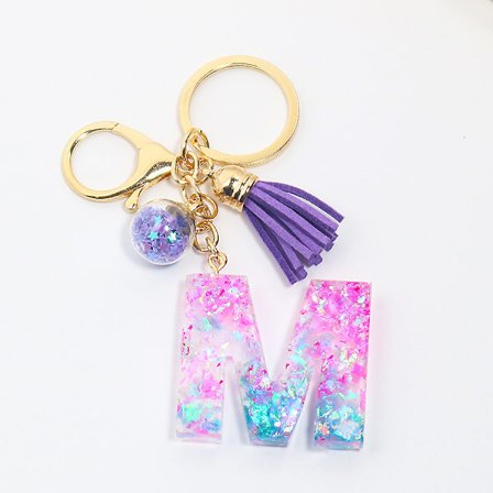 Initial Letter Nøglering / Krystal Nøgleringe A-Z Bogstav Nøglering Til Bil / Alfabetiske Nøgleringe Til Kvinder Bogstav Taske Charm Til Kvinder