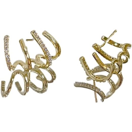 Fyra klor öronrad örhängen nisch Design känsla nät röda örhängen