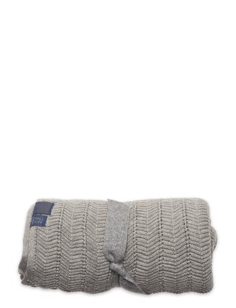 Baby Blanket, Fishb , Grey Melange Home Sleep Time Blankets & Quilts Harmaa Smallstuff