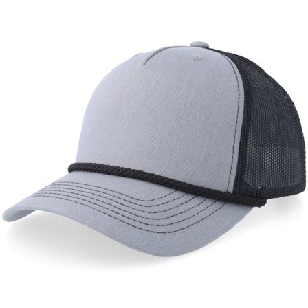 Equip - Grey - trucker - Cap - Heather Grey/Black Rope Mid A-frame Trucker - Hatstore