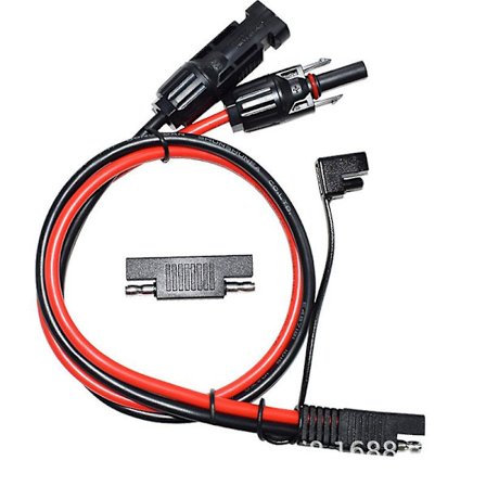 SAE-stik til MC4-kabelledning 10awg forlængerledning med støvtæt dæksel.