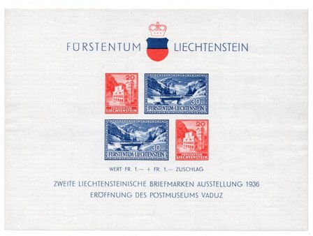 Liechtenstein 1936 - MICHEL BL/2 - Postfrisk