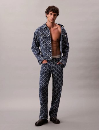 Calvin Klein Jeans 90S Indigo Emblem Jacquard Truck - Blue - M