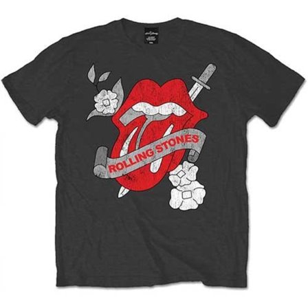 The Rolling Stones Unisex Vuxen Tatuering T-Shirt S Charcoal Grey