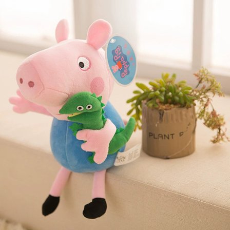 Søt Gris Plysjleketøy Peppa Pig Familie Barn Bursdagsgave Dukke (George 30cm)