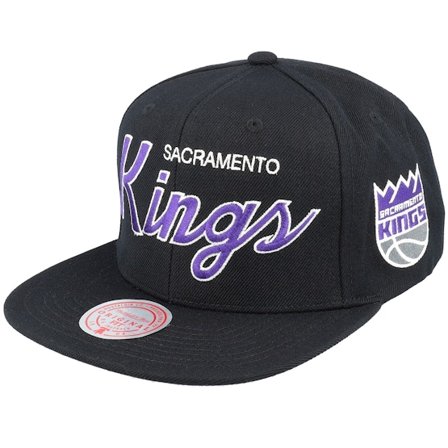 Mitchell & Ness - NBA - Black - snapback - Cap - Sacramento Kings Team Script 2.0 Black Snapback - Hatstore