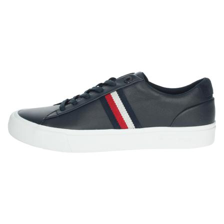 Tommy Hilfiger, Fm 0Fm 03397 Low Sneakers Blauw, Heren, Maat:40 EU,diagonale strepen