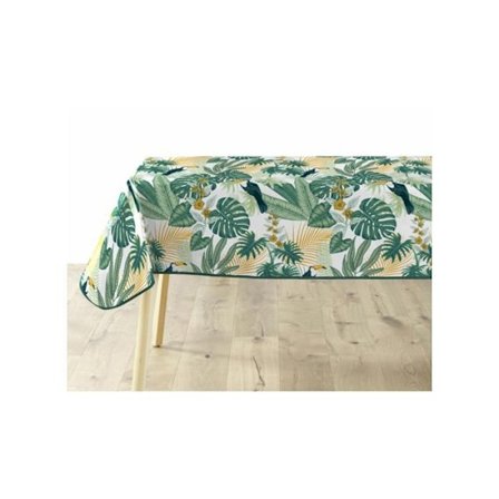 Borddug i trykt PVC med plantemotiv "Guyana" - Grøn - 140 x 240 cm