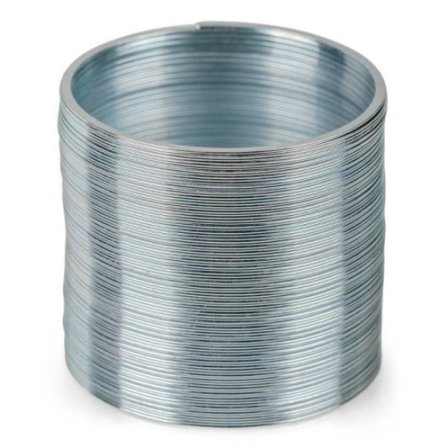 1 kpl hopeanvärinen Mini Slinky metallista
