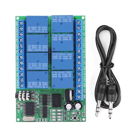 12V DC 8-kanals DTMF-relé Telefon Stemmedekoder Fjernkontroll Brytermodul