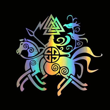 Motorcykel Klistermærke Tegneserie Viking Rune Sjov Reflekterende Bil Klistermærker Moto Auto Mærkat Sjov Jdm Vinyl På Bil Styling - Mærkater & 