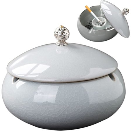 Askebæger, keramisk askebæger, keramik med låg