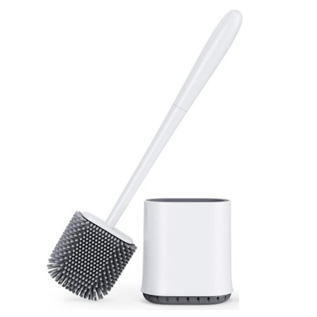 1 pakke toiletbørste, toiletbørste med hurtig tørring ventileret