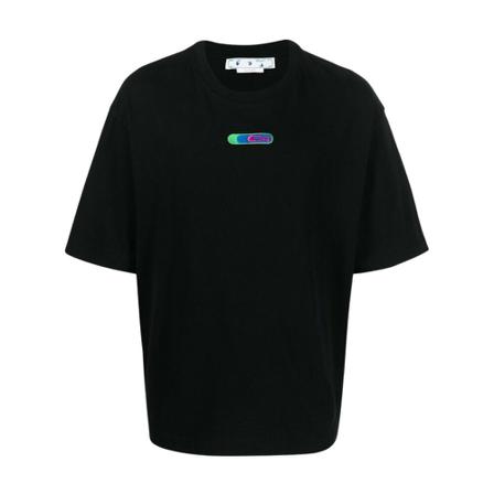Off White T-shirt With Logo , Zwart , Heren , Maat: S